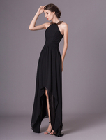 Abiti da ballo Black Feathers Halter Asimmetrico Cocktail Party Dress