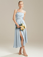 Abiti da damigella donore Abito da ballo a-line lunghezza tè Personalizzazione gratuita