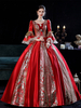 Abito in costume rococò vittoriano abito da ballo in costume rosso di Maria Antonietta