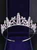 Argento Sposa Tiara Crown Royal Vintage Headpieces Strass Accessori per capelli da sposa