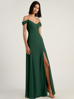 Avorio Sera A-Line Bateau Neck Al pavimento Maniche corte Cerniera Spacco sul davanti Stretch Crepe Pageant Abiti da cerimonia per gli invitati Personalizzazione gratuita