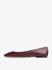 Ballerine da donna con punta quadrata bordeaux ballerine slip on