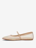 Ballerine in rete color carne punta tonda slip on ballerine Mary Jane