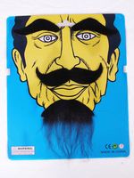 Barba autoadesiva unisex nera per capelli facciali di Halloween