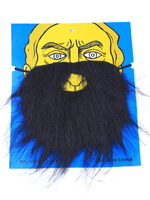 Barba autoadesiva unisex per capelli neri pirata di Halloween