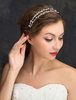 Beach Wedding fascia argento strass diademi e lega
