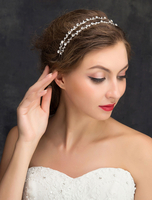 Beach Wedding fascia argento strass diademi e lega