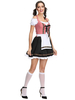 Beer Girl Costume Rose Plaid Lace Up Grembiule Poliestere Oktoberfest Vacanze Costumi Oktoberfest Costumi