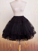 Bell forma Organza nero Lolita sottoveste pizzo
