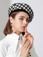 Berretti per le donne Berretto caldo invernale alla moda in poliestere scozzese adorabile