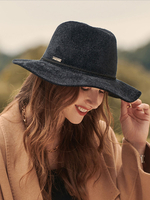 Berretti per le donne Cappello da pescatore nero in fibra acrilica scozzese carino