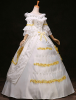 Biancaneve rococò con ruches Retro Costumi