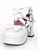 Bianco Bows Lolita scarpe per le donne
