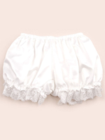 Bianco nero luce arancione Lolita Bloomers seta pizzo
