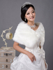 Bianco Trendy Faux Fur da sposa scialle