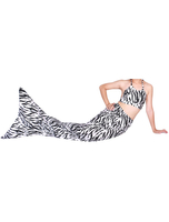 Bicolore stampa Lycra Spandex coda sirena Zentai animali Carnevale