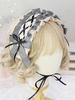 Black Lace Sweet Lolita Copricapo Archi Plaid fascia