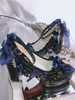 Black Lolita; Catene di pizzo Round Tone PU Leather scarpe Lolita Lolita