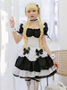 Black Lolita Outfits Bows Bell maniche corte copricapo