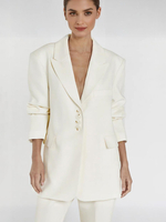 Blazer da donna alla moda con colletto rovesciato e bottoni maniche lunghe