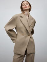 Blazer da donna moderno con colletto rovesciato e bottoni maniche lunghe