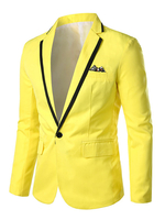 Blazer e giacche da uomo Casual abiti casual casual giallo rosso attraente abiti casual per gli uomini