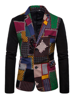 Blazer Giacche Abiti casual Opere darte Chic Nero Abiti casual attraenti per uomo