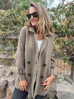 Blazer patchwork con maniche in maglia per donna 2026