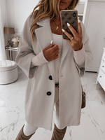 Blazer per donna Capispalla in poliestere a maniche lunghe con colletto rovesciato alla moda