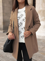 Blazer per le donne Capispalla a maniche lunghe con colletto rovesciato in poliestere alla moda