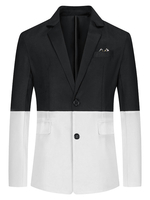 BLAZZERS & GIACKETS UOMO ABILI ABILITÀ casual Chic Black Bianco Abiti casual uomo elegante