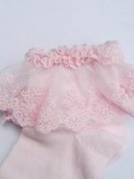 Blend pizzo puro cotone rosa Rifila Lolita calzini