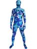 Blu mimetico Lycra Zentai Suit Carnevale
