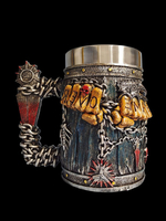 Boccale da birra gotico a forma di teschio di Halloween in acciaio inossidabile