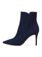 Boot da stivale in pelle scamosciata per cuscinetti da donna con tacco