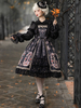 Borgogna Lolita JSK Abito senza maniche Fiocchi Ruffles Lolita Jumper Gonne