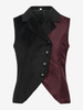 Borgogna Vintage Vintage Poliestere Senza Maniche Retro Costumi Per Uomo