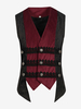 Borgogna Vintage Vintage Senza Maniche Gilet Retro Costumi Per Uomo