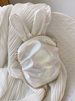 Borsa a tracolla in pelle con orecchie da coniglio dolce Lolita