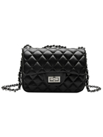 Borsa a tracolla trapuntata a tracolla con tracolla a catena per ragazze