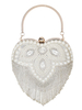 Borsa da sera a forma di cuore borsa da sera Banchetto perla borsa frizione