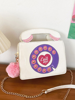 Borsa Lolita bianca Borsa a tracolla in pelle PU in pelle PU Accessori Lolita