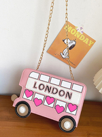 Borsa Lolita con motivo a cuori Borsa a tracolla rosa Accessori Lolita in pelle PU