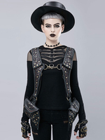 Borsa Lolita gotica Borsa in pelle PU nera Rivetti Zaino in pelle PU Accessori Lolita