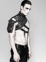 Borsa Lolita Steampunk Borsa a tracolla con rivetti in poliestere nero Borsa a tracolla con lacci Accessori Lolita gotici