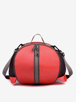 Borsa sportiva da basket rossa con cerniera e tracolla con tasche