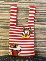 Borse da donna Giallo Poly/Misto cotone Forma verticale Cinghie con doppio manico Modello natalizio Borse natalizie alluncinetto