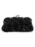 Borse da sera in raso con fiori