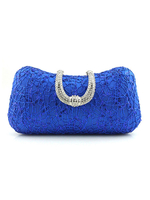 Borse da sposa Blu Pochette da sera Boccale a Gommommet Twisted Ruffles Accessori da sposa