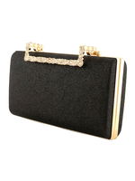 Borse da sposa nere Borsa da sposa Strass Kiss Lock Accessori da sposa